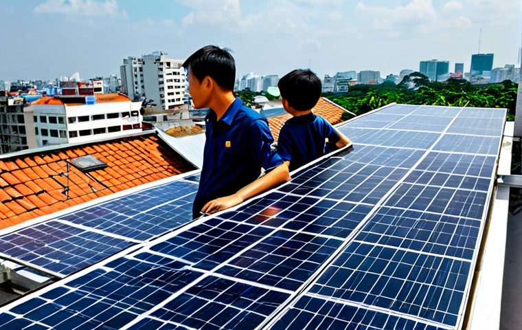 미국 생태계 보호 활동 - "A vibrant community garden in a Vietnamese neighborhood, overflowing with vegetables and herbs. Peo...