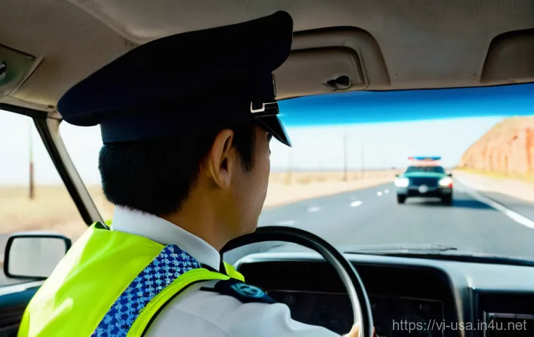 미국 고속도로 제한속도 - **Prompt:** A responsible young adult driver, of Vietnamese descent, attentively navigating an Ameri...